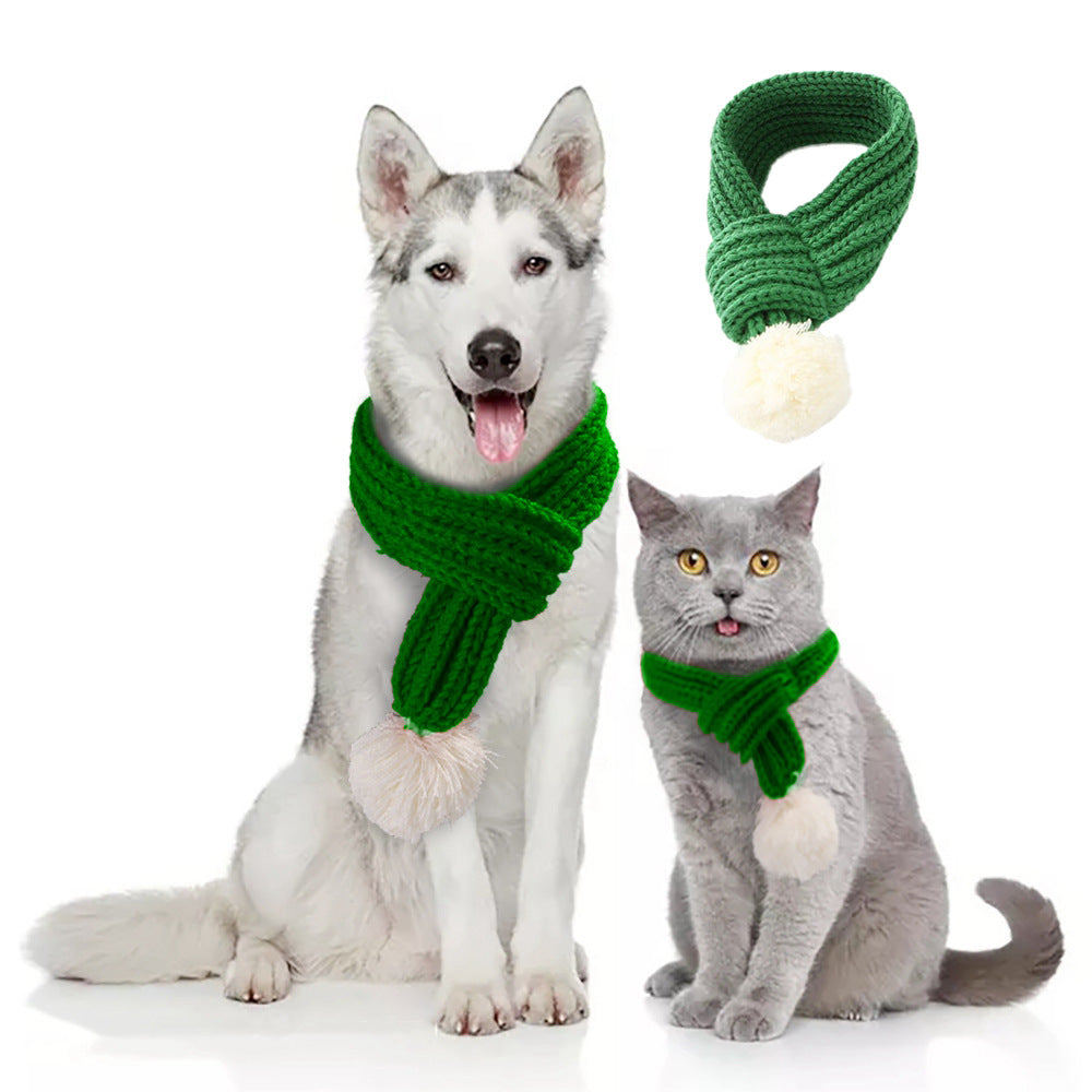 Pet Christmas Wool Scarf