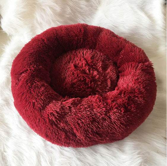 Round Fluffy Pet Bed