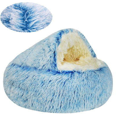 Fluffy Hooded Pet Bed